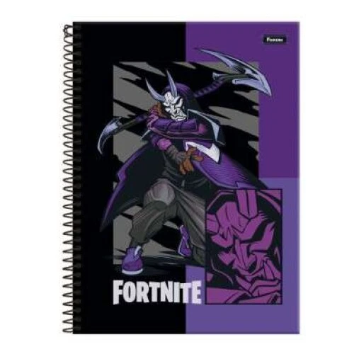 Caderno Universitário Fortnite 1 matéria 80 Folhas - Foroni
