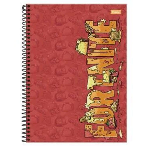 Caderno Universitário Fortnite 1 matéria 80 Folhas - Foroni