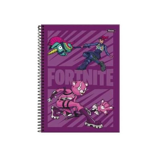 Caderno Universitário Fortnite 10 matérias 160 Folhas - Foroni
