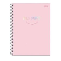 Caderno Universitário Happy 1 matéria 80 Folhas  Tilibra