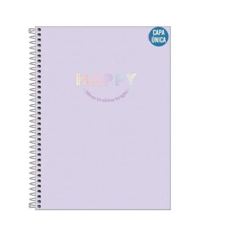 Caderno Universitário Happy Pastel 160 folhas - Tilibra Caderno Universitário Happy Pastel 160 folhas - Tilibra