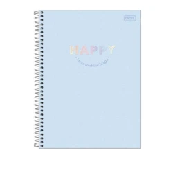 Caderno Universitário Happy Tom Pastel 80 Folhas - Tilibra