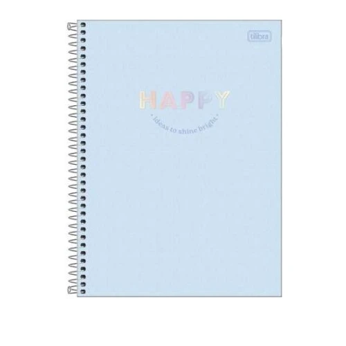 Caderno Universitário Happy Pastel 160 folhas - Tilibra Caderno Universitário Happy Pastel 160 folhas - Tilibra