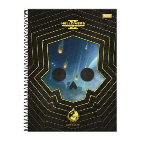 Caderno Universitário Helldivers 2- 1 matéria 80 Folhas Foroni