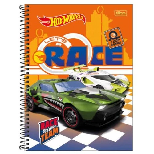 Caderno Universitário Hot Wheels 101 160 folhas - Tilibra Caderno Universitário Hot Wheels 101 160 folhas - Tilibra