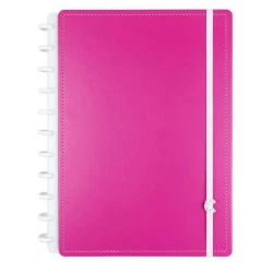 CADERNO INTELIGENTE SUPER PINK  80 FLS  TAMANHO M (DISC-M)  Cor rosa vibrante