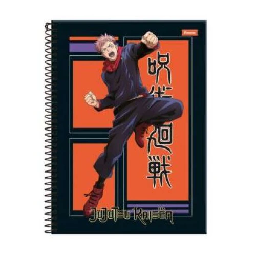 Caderno Universitário Jujutsu Kaisen 1 matéria 80 Folhas - Foroni