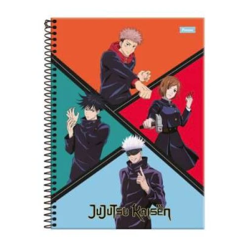 Caderno Universitário Jujutsu Kaisen 1 matéria 80 Folhas - Foroni