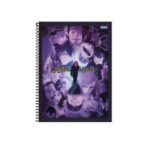 Caderno Universitário Jujutsu Kaisen 1 matéria 80 Folhas - Foroni