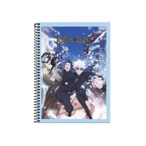 Caderno Universitário Jujutsu Kaisen 1 matéria 80 Folhas - Foroni