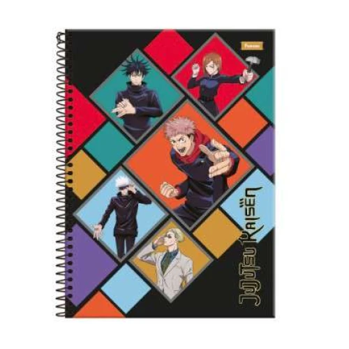 Caderno Universitário Jujutsu Kaisen 1 matéria 80 Folhas - Foroni