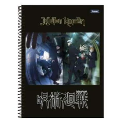 Caderno Universitário Jujutsu Kaisen 1 matéria 80 Folhas - Foroni