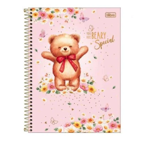 Caderno Universitario Love Bears matéria 80 Folhas - Tilibra