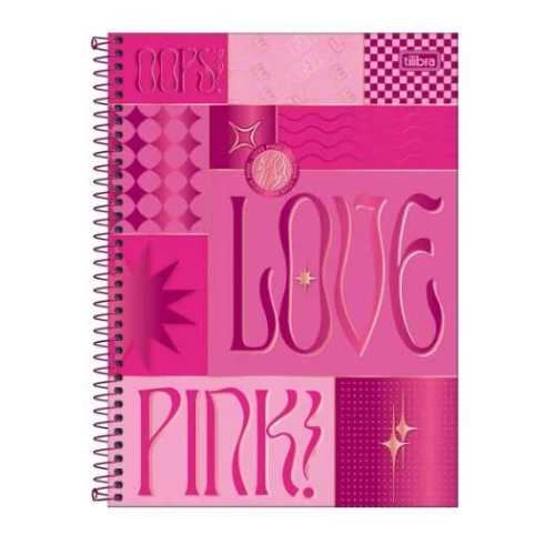 Caderno Universitário Love Pink - Tilibra