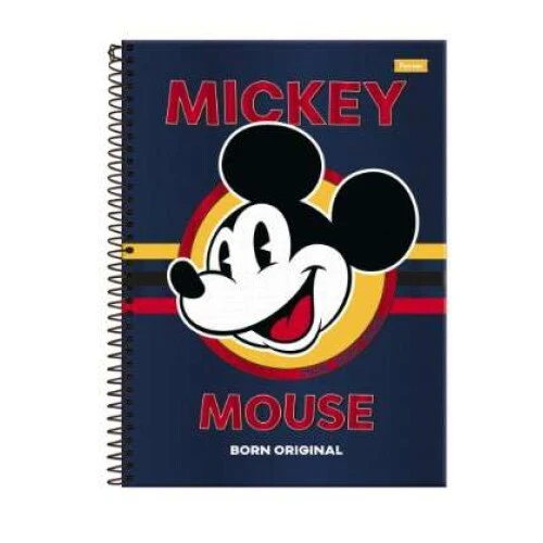 Caderno Universitário Mickey Mouse 80 Folhas - Foroni Caderno Universitário Mickey Mouse 80 Folhas - Foroni