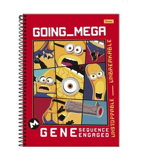 Caderno Universitário Minions 1 matéria 80 Folhas - Foroni