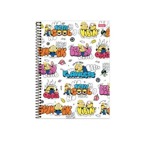 Caderno Universitário Minions 1 matéria 80 Folhas - Foroni Caderno Universitário Minions 1 matéria 80 Folhas - Foroni