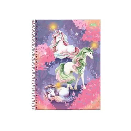 Caderno Universitário Unicórnio 80 Folhas - Foroni Caderno Universitário Unicórnio 80 Folhas - Foroni