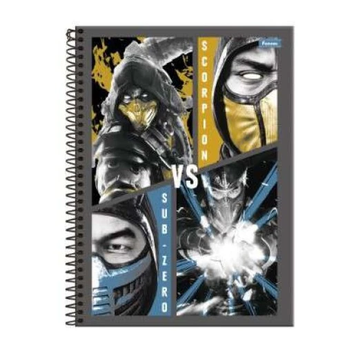 Caderno Universitário Mortal Kombat 80 Folhas - Foroni Caderno Universitário Mortal Kombat 80 Folhas - Foroni