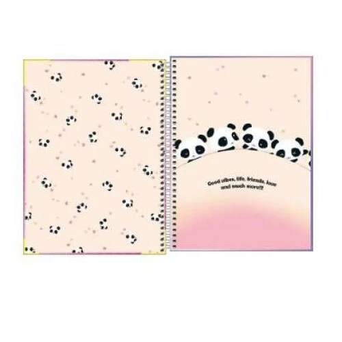 Caderno Universitário Lovely Friend Panda 101 160 folhas - Tilibra