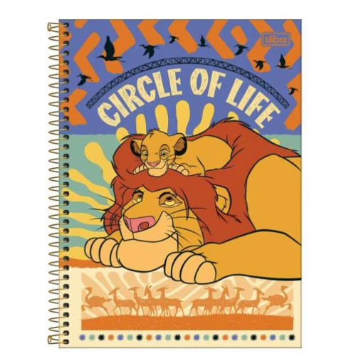 Caderno Universitário O Rei Leao 1 matéria 80 Folhas - Tilibra