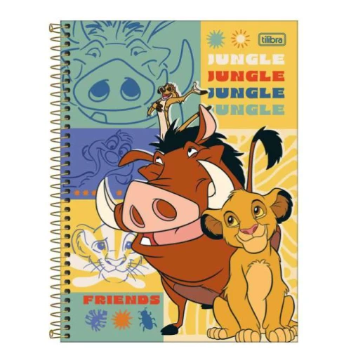 Caderno Universitário O Rei Leao 1 matéria 80 Folhas - Tilibra