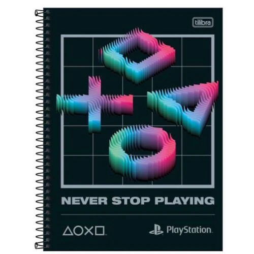 Caderno Universitário Playstation 1 matéria 80 Folhas - Tilibra Caderno Universitário Playstation 1 matéria 80 Folhas - Tilibra