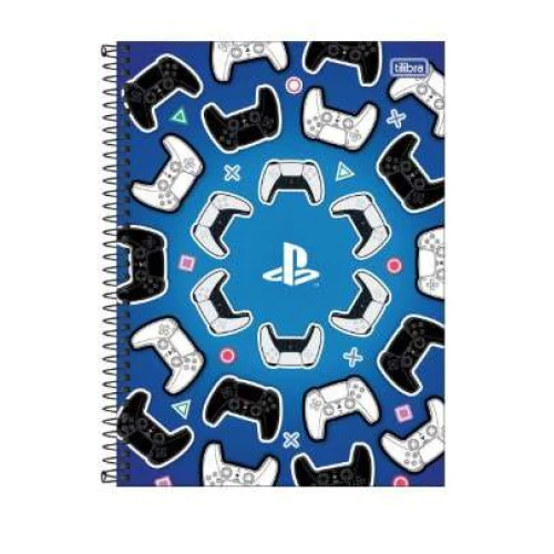 Caderno Universitário Playstation 1 matéria 80 Folhas - Tilibra