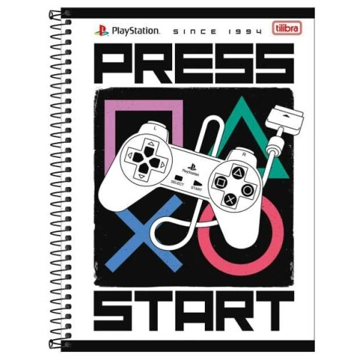 Caderno Universitário Playstation 1 matéria 80 Folhas - Tilibra Caderno Universitário Playstation 1 matéria 80 Folhas - Tilibra