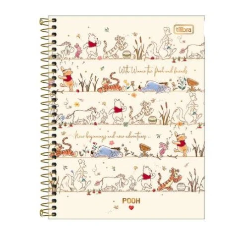 Caderno Universitário Pooh 1 matéria 80 Folhas - Tilibra Caderno Universitário Pooh 1 matéria 80 Folhas - Tilibra