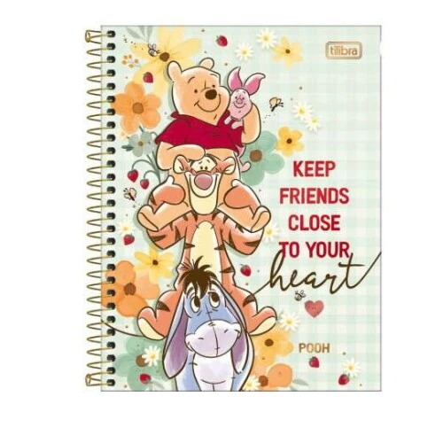 Caderno Universitário Pooh 1 matéria 80 Folhas - Tilibra Caderno Universitário Pooh 1 matéria 80 Folhas - Tilibra