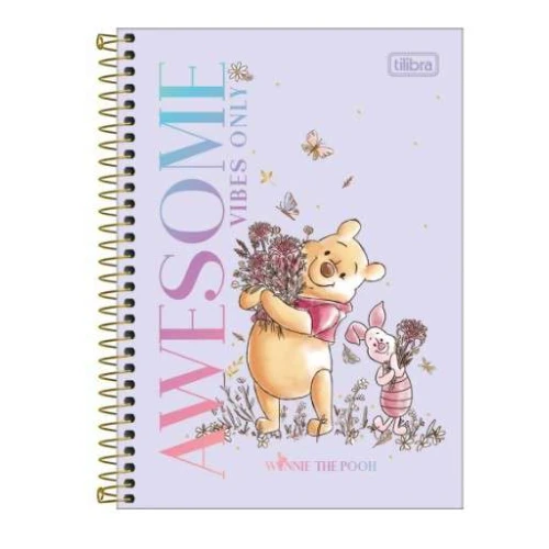 Caderno Universitário Pooh 1 matéria 80 Folhas - Tilibra