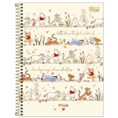 Caderno Universitário Pooh 101 160 folhas - Tilibra Caderno Universitário Pooh 101 160 folhas - Tilibra