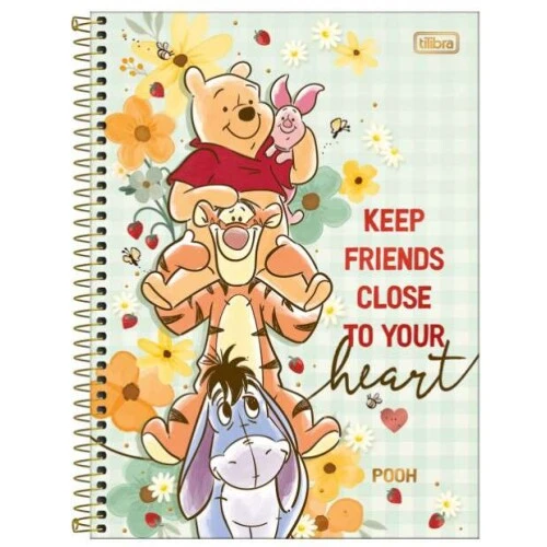 Caderno Universitário Pooh 101 160 folhas - Tilibra Caderno Universitário Pooh 101 160 folhas - Tilibra