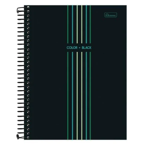 Caderno Universitário Color+Black 15 matérias 240 Folhas  Cadersil