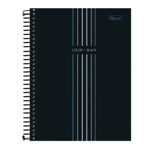 Caderno Universitário Color+Black 15 matérias 240 Folhas  Cadersil