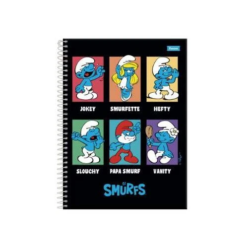 Caderno Universitário Smurfs 1 matéria 80 Folhas - Foroni