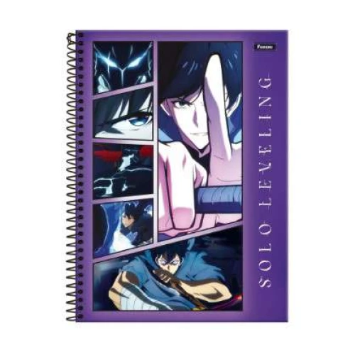 Caderno Universitário Solo Leveling 1 matéria 80 folhas - Tilibra