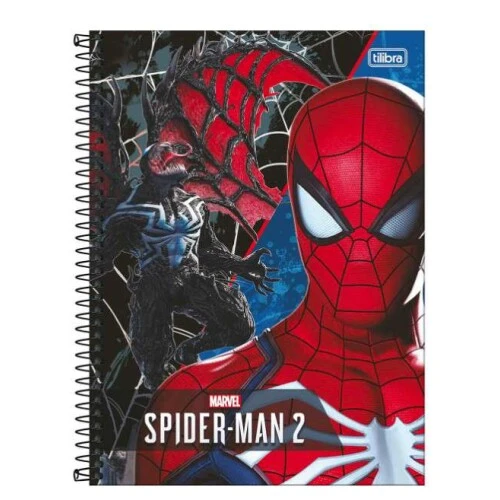Caderno Universitário Spider-Man Game 2 1 matéria 80 Folhas - Tilibra