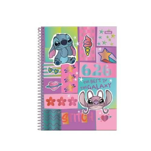 Caderno Universitário Stitch 1 matéria 80 Folhas - Foroni