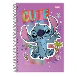 Caderno Universitário Stitch 15 matérias 240 Folhas - Foroni