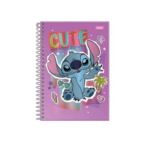 Caderno Espiral Stitch 80 Folhas - Foroni Caderno Espiral Stitch 80 Folhas - Foroni
