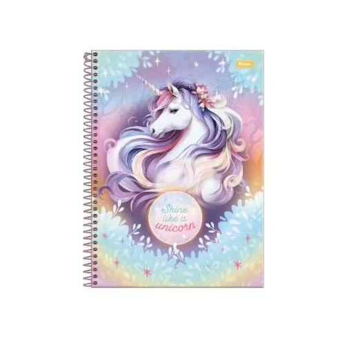 Caderno Universitário Unicórnio 80 Folhas - Foroni Caderno Universitário Unicórnio 80 Folhas - Foroni