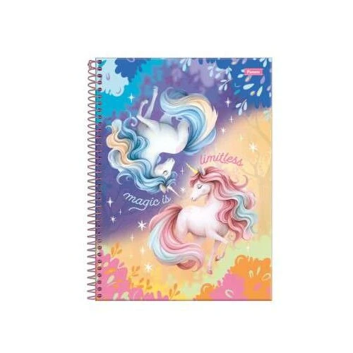 Caderno Universitário Unicórnio 80 Folhas - Foroni Caderno Universitário Unicórnio 80 Folhas - Foroni