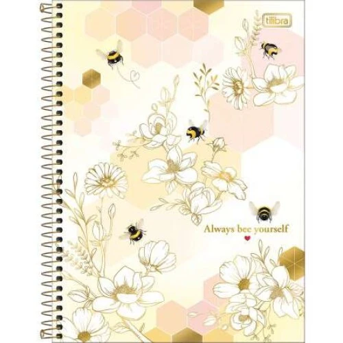 Caderno Universitário 1 Matéria Honey Bee 80 folhas - Tilibra