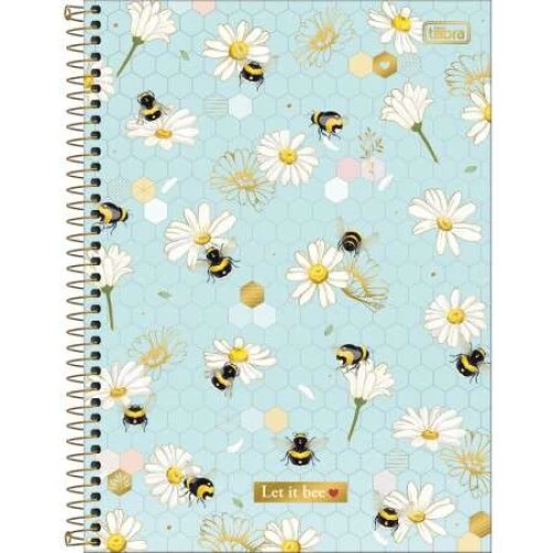 Caderno Universitário 1 Matéria Honey Bee 80 folhas - Tilibra