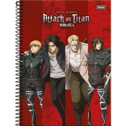 Caderno Universitário 101 Attack on Titan 160 Folhas  Foroni