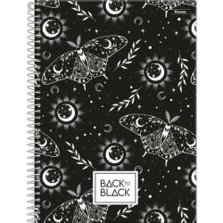 Caderno Universitário 101 Back To Black 160 Folhas - Foroni