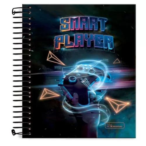 Caderno Universitário 10 matérias Smart Player 160 Folhas - Cadersil