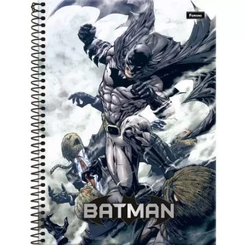 Caderno Universitário 10 matéria Batman 160 Folhas  Foroni